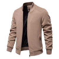 2024 Modelo de primavera y otoño Cuello alto Nueva chaqueta de color sólido para hombres Chaqueta casual Moda Ropa de hombre delgada - details 18