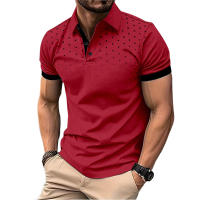 Camisa Polo Para Hombre De Manga Corta Verano Impresión Grande Transpirable Ligera Con Botones Estilo Casual Polyester - details 8