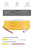 Tira LED COB Super Delgada 5mm Alta Densidad Flexible 1m 2m 3m 4m 5m Para Decoración De Habitaciones Y Luz De Televisión - details 1