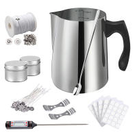 Kit De Velas DIY Con Herramientas Para Fabricación De Velas Incluye Termómetro Cuchara De Mezcla Y Pote De Cera De Acero Inoxidable Suministros Para La Creación De Velas - details 0