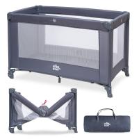 Interbaby Cuna de Viaje Plegable GRIS  con Ruedas, Base Acolchada y Bolsa de Transporte – Ref. 5421330101 - details 0
