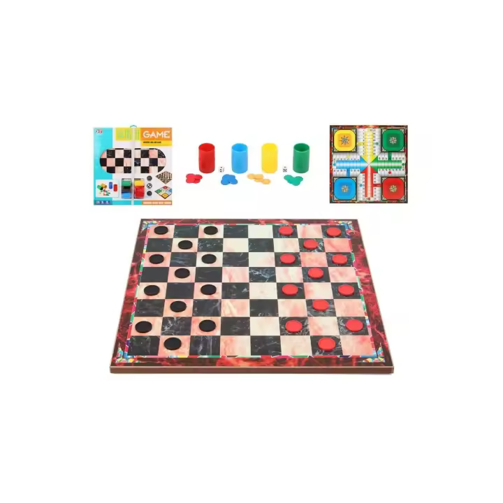 Juego De Mesa Interactivo 2x1 Damas y Parchis Atosa - 1