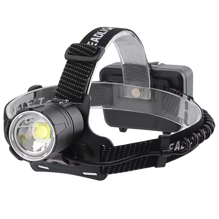 BORUIT XHP70.2 Linterna Frontal LED Potente 5000LM Recargable Por USB Con Zoom Impermeable Para Camping Pesca Y Ocio - 1