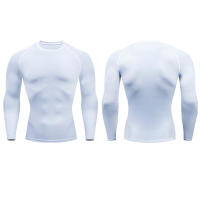 Camiseta De Compresión Para Hombre Fitness Con Manga Larga Deporte Ropa De Entrenamiento Correr Tops Secado Rápido Antirrash Gimnasio Sportswear - details 1