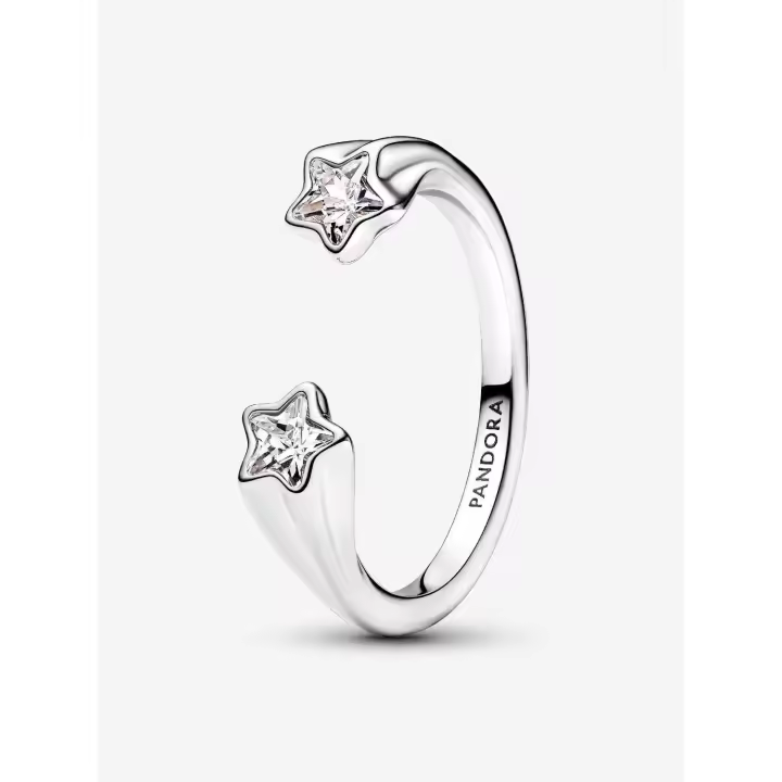 Pandora - Anillo Abierto de Estrellas fugaces - Plata de Ley - 1