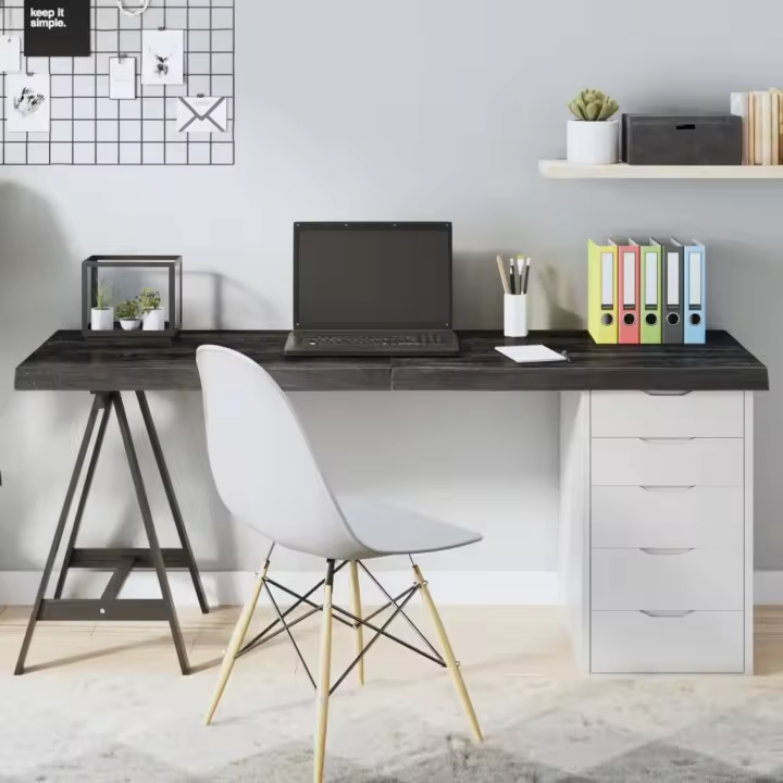 Mesa Superior Marron 160x60x(2-6) cm Roble Macizado - 1