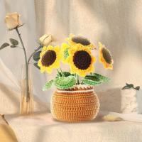Kit De Inicio Para Crochet De Tulipanes Hechos a Mano DIY Para Adultos Y Niños Con Plantas En Macetas Herramienta Textil Para Mujeres - details 11