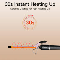 Hatteker 9mm Rizador De Pelo Cerámico pro Con Temperatura Constante Y Turmalina Para Uso En Salón De Belleza Seco Y Húmedo - details 0