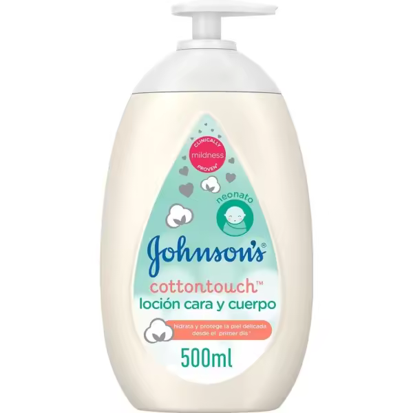 Johnsons cotton touch locion cara y cuerpo 500ml EL PRECIO INCLUYE 5 UNIDADES - 1
