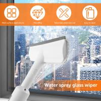 Limpia Ventanas 2 En 1 Limpia Y Fregador De Pintura Con Cepillo Y Squeegee Telescópico De 145cm Y 3 Repuestos De Paño De Limpieza - details 0