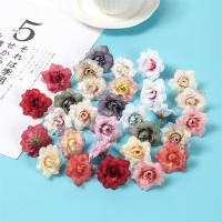 10/20Pcs Flores Artificiales De Seda Rosa 4CM Para Decoración De Hogar Bodas DIY Guirnalda De Navidad Accesorios De Regalo - details 5