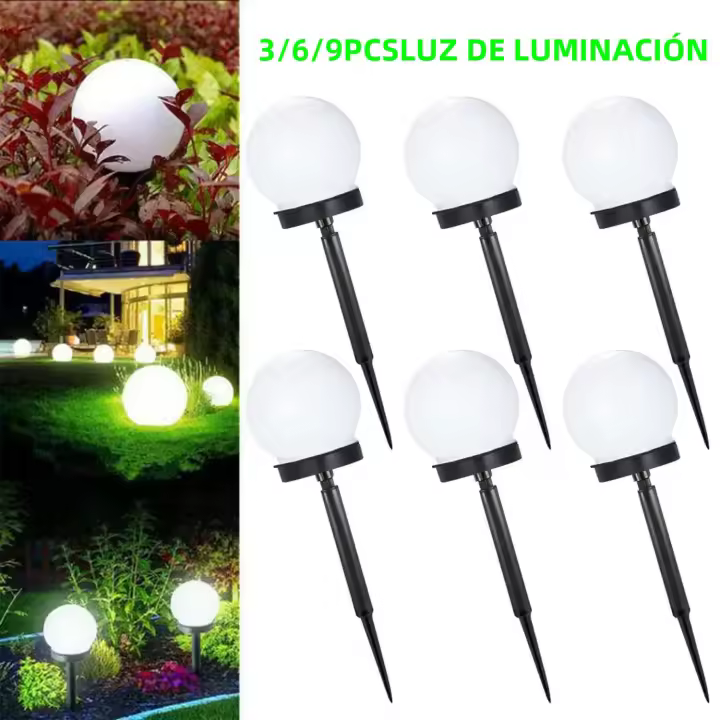 Lámpara De Jardín Solar LED Exterior Luz De Prado Decorativa Impermeable Con Bombilla Blanca Para Calle Y Jardín Luz De Vía Moderna - 1