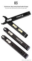 Herramienta Multifuncional TOOPRE Para Bicicleta Con Velcro Y Abrazadera Para Reparación De Neumáticos Y Cadena De MTB Y Carretera - details 5