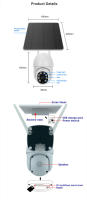 Cámara Solar Tuya WiFi 3MP Con Batería De 10000mAh PTZ Exterior Vigilancia Nocturna Vision Infrarroja Seguimiento Humano AI CCTV Inteligente - details 10