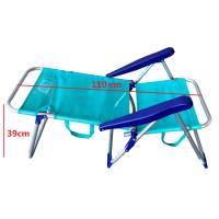 Maxia Market - Silla Tumbona plegable de playa 5 Posiciónes diferentes colores, con estructura de aluminio y tejido textilen, transpirable y fresco - details 4