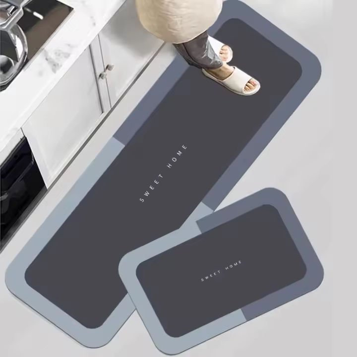 Alfombra De Cocina Impermeable Y Lavable 50x160cm Con Diatomea No Esmerilada Alfombrilla Antideslizante Para Entrada Y Piso De Cocina - 1