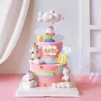 Topper De Cumpleaños Unicornio Arcoíris Para Niñas Decoración De Pastel Fiesta De Baby Shower Tema Unicornio Para Niños De 1 Año - details 4
