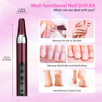 Nueva Máquina De Uñas Eléctrica Recargable 35000RPM Profesional Para Manicura Y Gel Polishing Con Corte De Molienda Accesorios Incluidos - details 4