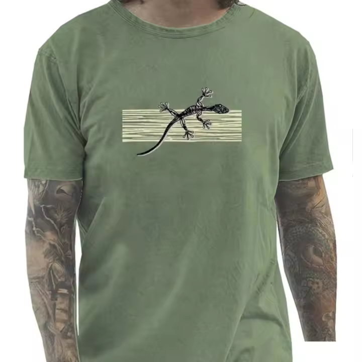 Camiseta hombre Sargantana 85013424 verde - Estampado de lagartija - 1