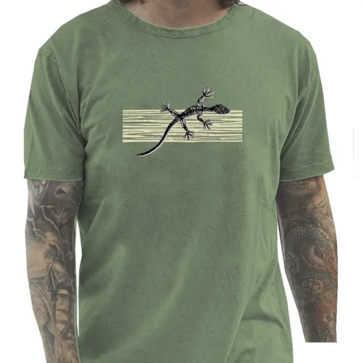 Camiseta hombre Sargantana 85013424 verde - Estampado de lagartija - 1