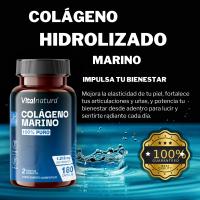 Colágeno Marino Hidrolizado 100% Puro - 1.215mg, 180 Cápsulas  Alta Absorción  Piel Radiante y Sin Arrugas  Huesos y Articulaciones Fuertes  Alivio del Dolor Articular  Fabricado en España  Vitalnatura - details 6