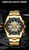 Reloj De Cuarzo Para Hombre 2025 Marca Top Lujo Acero Inoxidable Impermeable Con Agujeros Huecos Azul Grande Relogio Masculino De Moda Y Casual - details 5