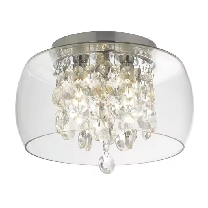 Classic Curva de Techo de Vidrio de Maple chromado transparent 3 Luces G9 - 1