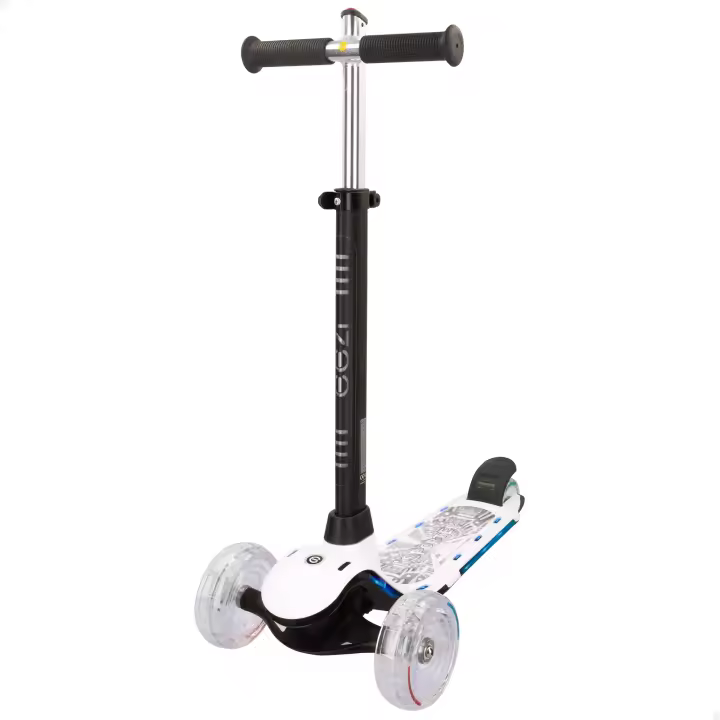 Patinete 3 ruedas blanco c/luces multicolor personalizables EEZI - 1