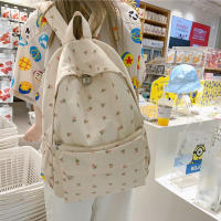 Mochila Preppy De Lona Impermeable Para Mujer Estilo Floral Fashion Bolsa De Hombro Nylon Estudiante Mochila Con Cierre De Cremallera - details 8