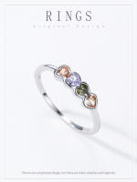 Zenyth-Anillo de conexión de Corazón de Amor colorido para Mujer, de Plata de Ley 925, Amulet de Fashion, temperament, elegant para Pareja gift - details 0