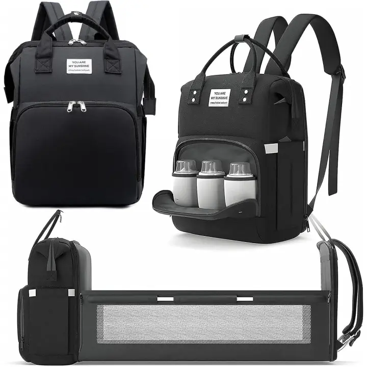 PORCHEDDU 16,5*12,5*8,67 pulgadas pañal Baby Bolso, baby's Cuido Bolso, baby baño Bolso, baby Bolso de la botella, capacidad Grande imperuable, esencial del recién acid - 1