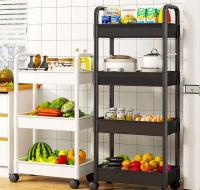 Carrito De Almacenamiento Móvil De 3 Niveles Plástico Multifuncional Organizador Doméstico Para Cocina Accesorios De Casa - details 6