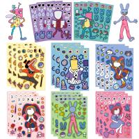 Pegatinas Digitales Kawaii De Circo Sorprendente 8/16 Hojas DIY Para Crear Rostros Juguetes Para Cumpleaños De Niños - details 0