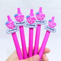 10PCS Bolígrafos Médicos En Serie Rosa Bolígrafos Neutrales De Colores Sólidos Para Enfermería Y Medicina Estilo Aleatorio - details 4