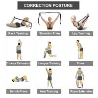 Banda De Resistencia Para Yoga Y Pilates Cinturón De Estiramiento Auxiliar Para Adultos Banda Elástica De Entrenamiento De Latin Fitness Para Principiantes Con Anillos De Doble Tensión - details 5