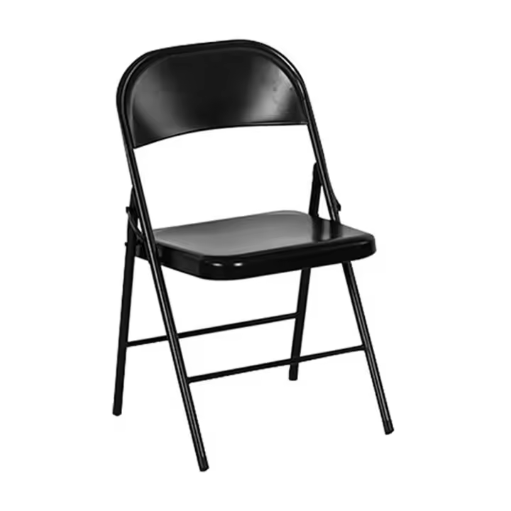 ORION91 Silla Plegable LEO de Metal Color Negro 🖤 sillas de Cocina, Jardín y Camping – 46 x 44 x 78 cm - SpazioLuzio - 1