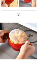 Bol De Silicona Para Popcorn Al Microondas 1/3Pcs Rojo Con Tapa Hacer Popcorn Fácil Herramienta De Cocina De Alta Calidad Para Frutas Y Galletas - details 7