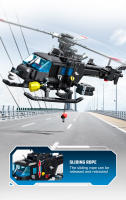 SEMBO Serie Militar Helicóptero Atacante Bloques De Construcción Modelo De Avión Juguetes Regalo De Cumpleaños Para Niños - details 3