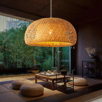Lámpara Colgante De Bambú Estilo Chino Tejida a Mano Para Decoración De Hogar Y Restaurante 18/19/30cm Iluminación Pendente - details 9