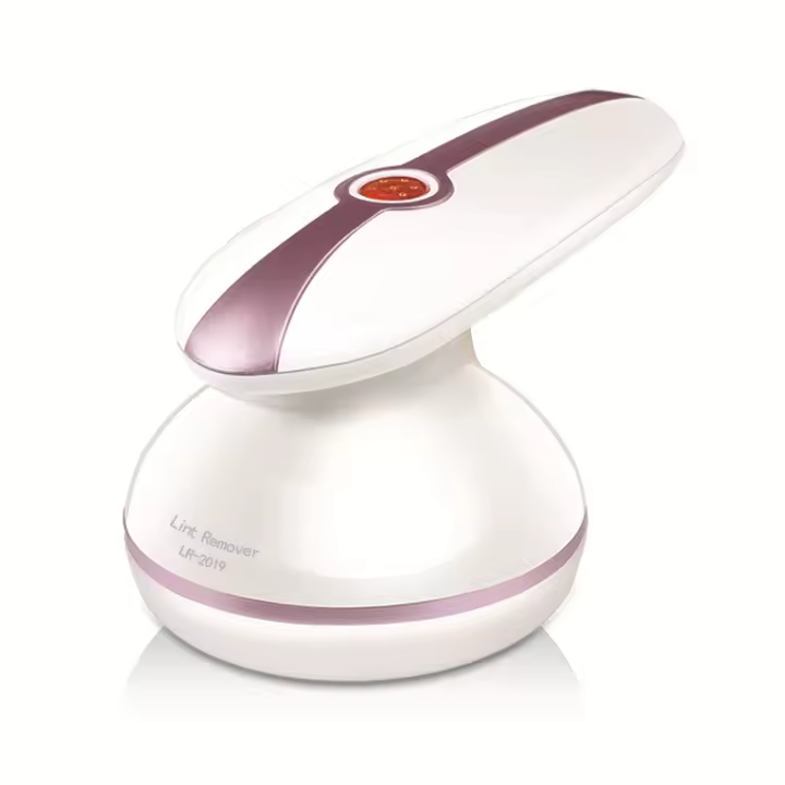 Quitapelusas, afeitadora de telas, afeitadora de suéteres recargable por USB, removedor de pelusas de tela, funciona con pilas, diseño de mango ergonómico, liviana y portátil (Púrpura) - 1