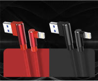 Cable De Carga USB De 90 Grados Para iPhone 14 13 12 11 Xs Max Xr X 8 7 6 plus 5 SE iPad Negro Rojo Azul Gris Blanco Longitud 1m 2m 3m - details 8