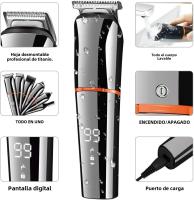 Kemei 5898 Trimmer De Pelo Multifuncional 11 En 1 Para Hombres Corte De Barba Y Cuerpo Recargable Ajuste De Longitud Cuchilla De Titanio - details 1