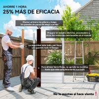 Outsunny Caseta de Jardín Exterior 3 m² 235,7x152x208,7 cm Cobertizo de Jardín Exterior Metálica con 2 Puertas Corredizas y 4 Ventanas para Almacenamiento de Herramientas Efecto Madera Natural y Café - details 3
