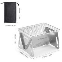 Estufa De Camping Tomshoo Para Madera Con Placa De Asado Portátil Y Plegable De Acero Inoxidable Para Cocinar Al Aire Libre Y Barbacoa - details 1