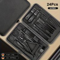 Juego De Tijeras De Uñas Y Cortauñas Para Hombres Y Mujeres Kit De Manicura Y Pedicura De Acero Inoxidable Herramienta De Belleza Familiar Con 8/12/15/20/24 Piezas - details 8