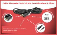 Banner - Cable alargador Jack 3.5 mm con microfono  4 pines