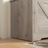 HOMCOM Baúl de Almacenaje para Dormitorio 100 L Banco de Almacenaje con Tapa Bisagra de Seguridad para Pasillo Salón 80x40x45 cm Gris - details 3
