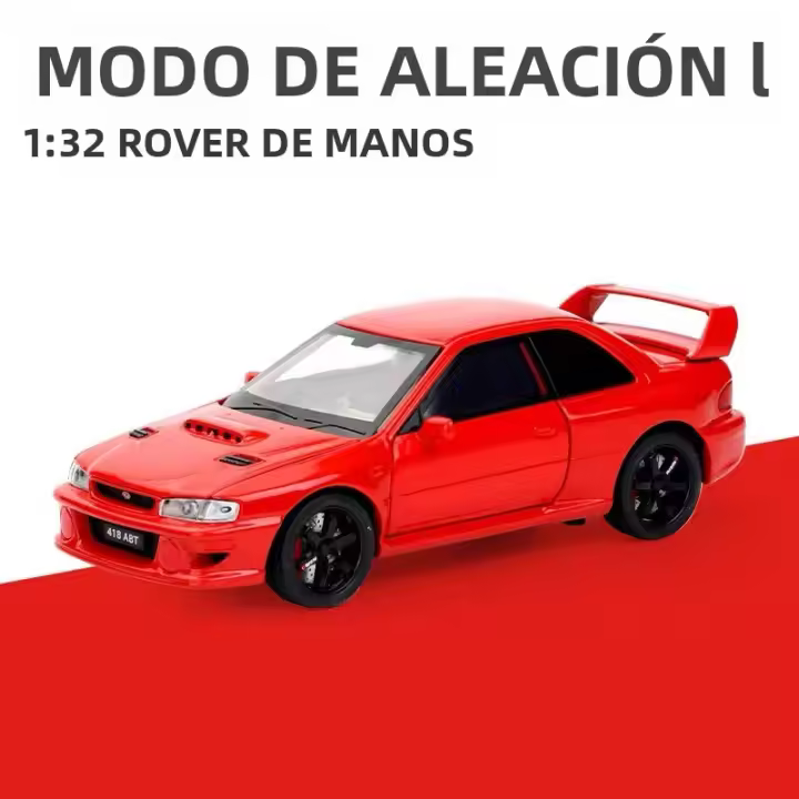 Coche De Deportes Subaru Impreza JKM 1:32 En Miniatura De Aleación Con Sonido Y Luz Coche Diecast Metal Para Niños Regalos Vehículos - 1