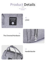 Bolso De Diáspares Para Bebé Insular Gran Capacidad Bolsa De Camarón Para Carrito De Supermercado Estilo Mochila Para Mamá En Embarazo - details 11