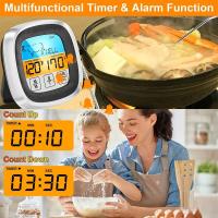 Termómetro De Cocina Digital Táctil Para Carne Y Barbacoa Medidor De Temperatura De Alimentos Herramienta De Cocción Timer Para Steaks 1PC - details 2